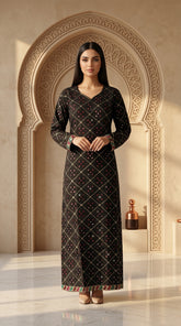 جلابية لوكس مزهرة | أورجانزا قطن 100٪