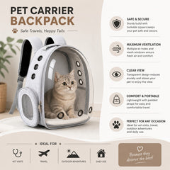 COD + Free Delivery | Transparent Cat & Puppy Backpack Carrier