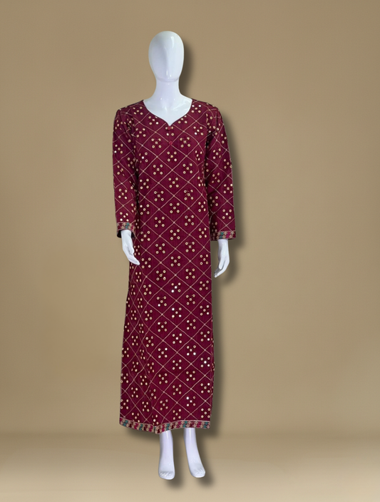 جلابية لوكس مزهرة | أورجانزا قطن 100٪