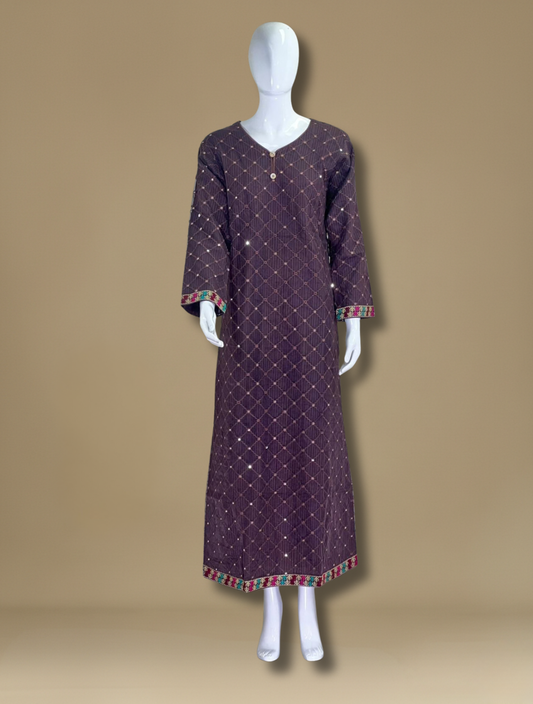 فستان فاخر ميدنايت فاين | أورجانزا قطن